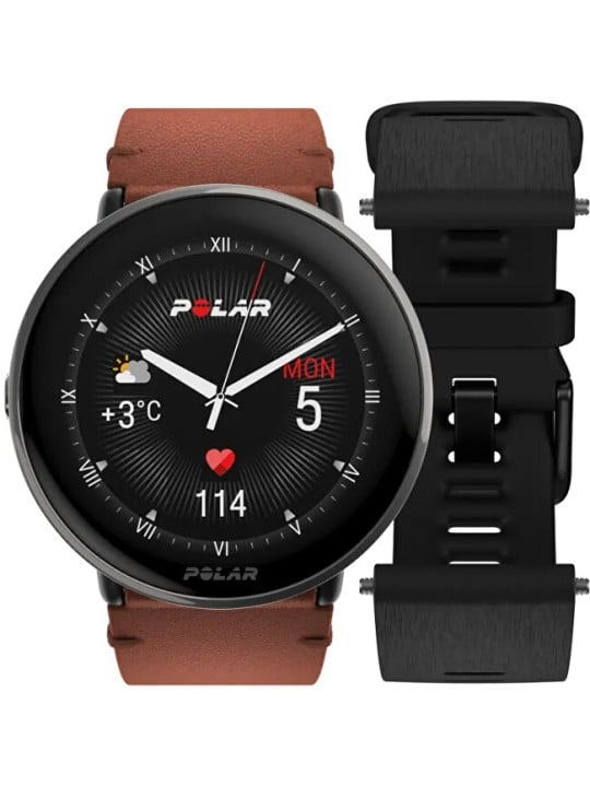 Polar Set regalo POLAR IGNITE 3 in titanio marrone taglia M/L + cinturino unisex