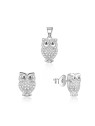 MOISS Set di gioielli giocoso con gufo in argento S0000261 ciondolo, orecchini donna