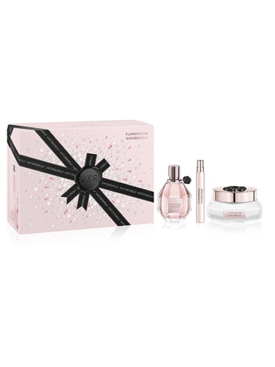 Viktor & Rolf Flowerbomb - eau de parfum 100ml + crema corpo 200ml + eau de parfum 10ml donna