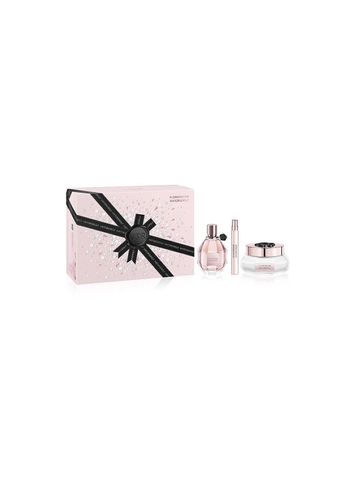 Viktor & Rolf Flowerbomb - eau de parfum 100ml + crema corpo 200ml + eau de parfum 10ml donna