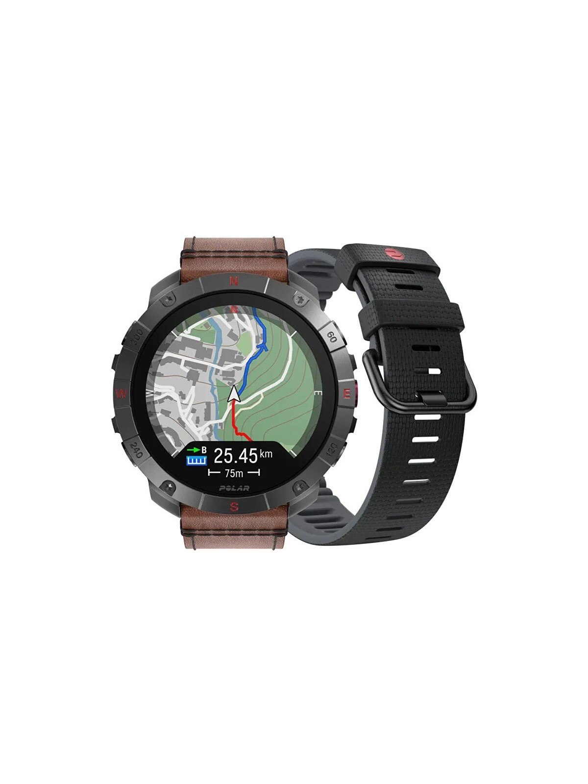 Polar POLAR GRIT X2 PRO Titanio Marrone M/L + cinturino in silicone unisex