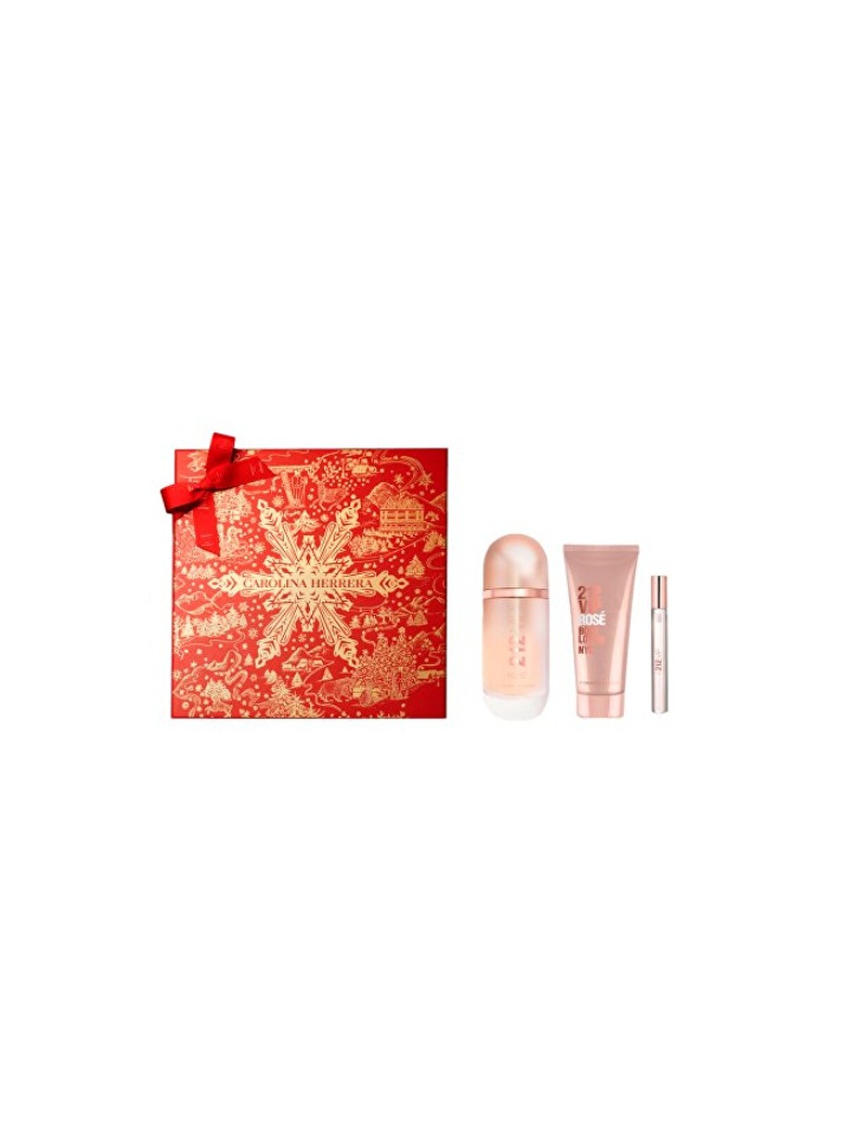 Carolina Herrera 212 VIP Rosé - eau de parfum 80ml + lozione corpo 100ml + eau de parfum 10ml donna