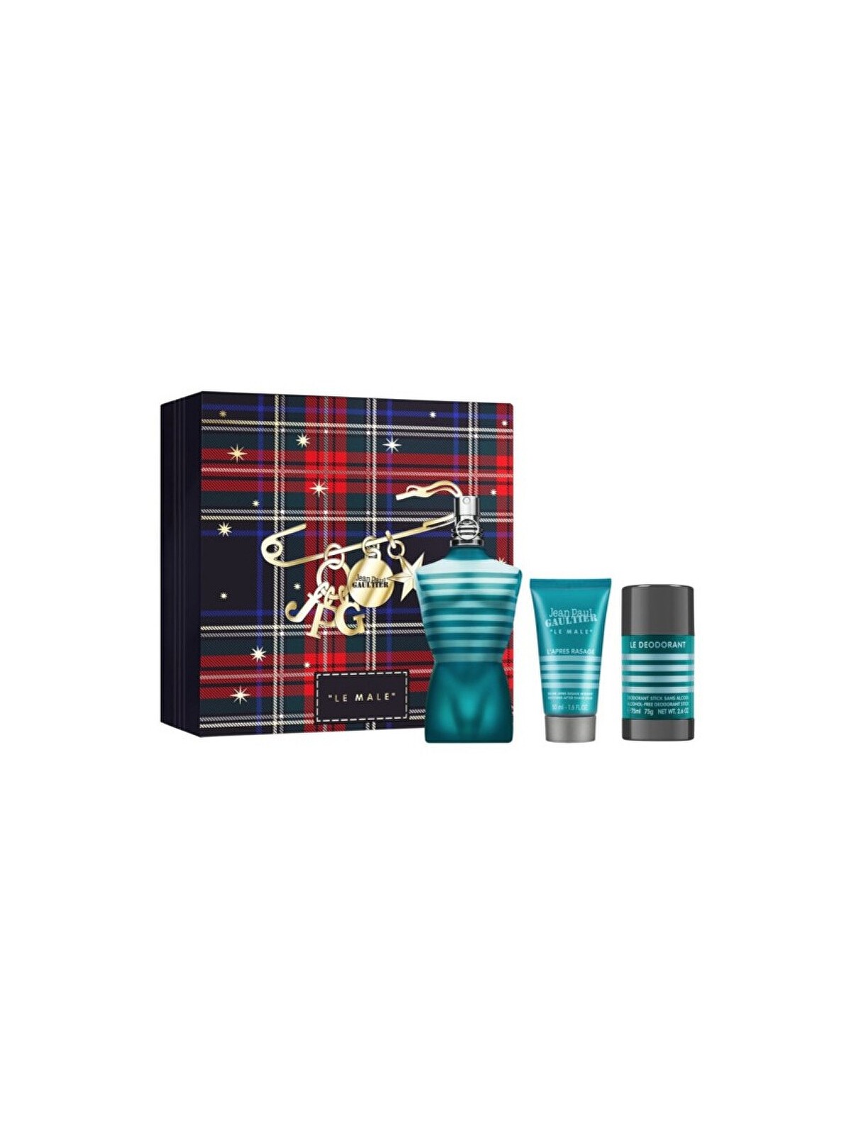 Jean paul gaultier SET Le Male eau de toilette spray 125ml + ASB 50ml + DEO stick 75g