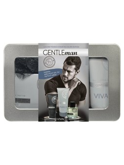 Vivaco Cofanetto regalo Gentleman Silver Edition in scatola di latta uomo