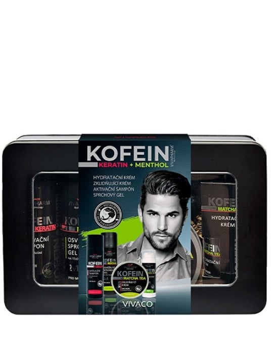 Vivaco Confezione regalo di caffeina in scatola di latta uomo