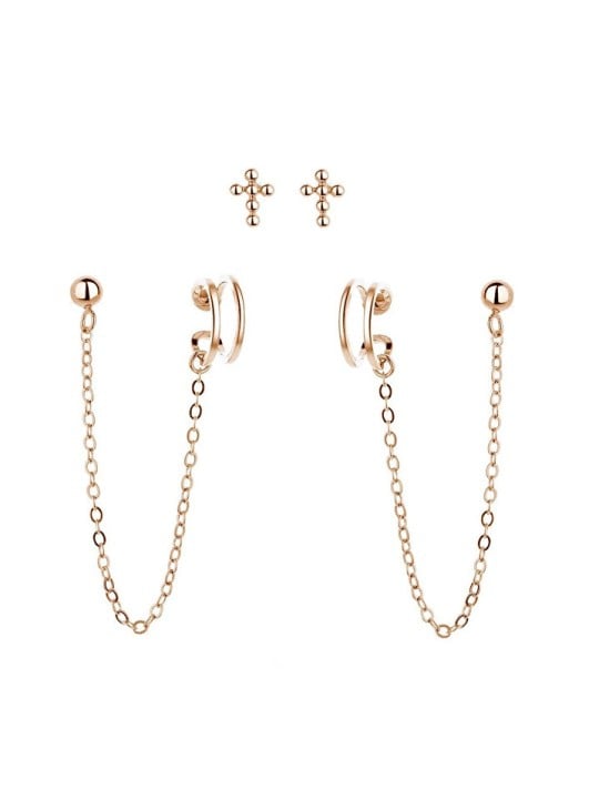 MOISS Set di orecchini in argento placcato oro E0004301 donna