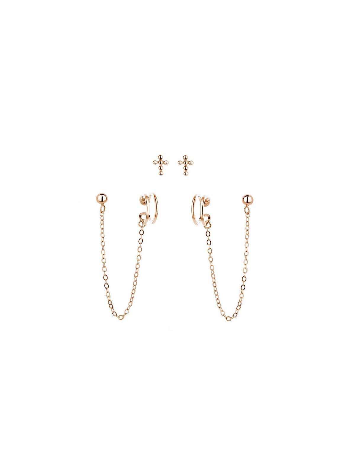 MOISS Set di orecchini in argento placcato oro E0004301 donna