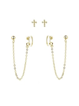 MOISS Set di orecchini in argento placcato oro E0004300 donna