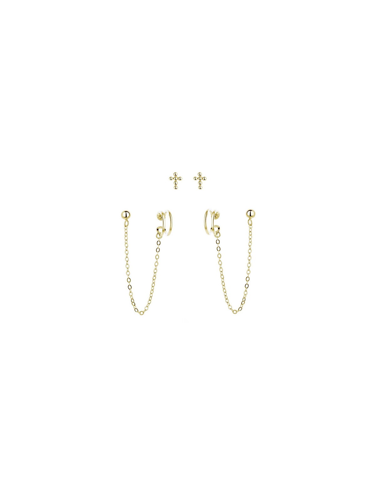 MOISS Set di orecchini in argento placcato oro E0004300 donna