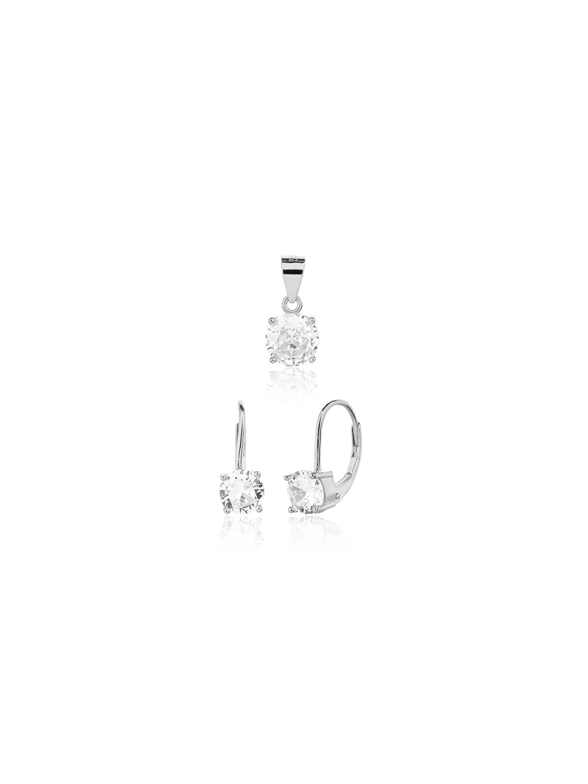 JVD Delicato set di gioielli in argento SVLS0130SJ6BI00 ciondolo, orecchini donna