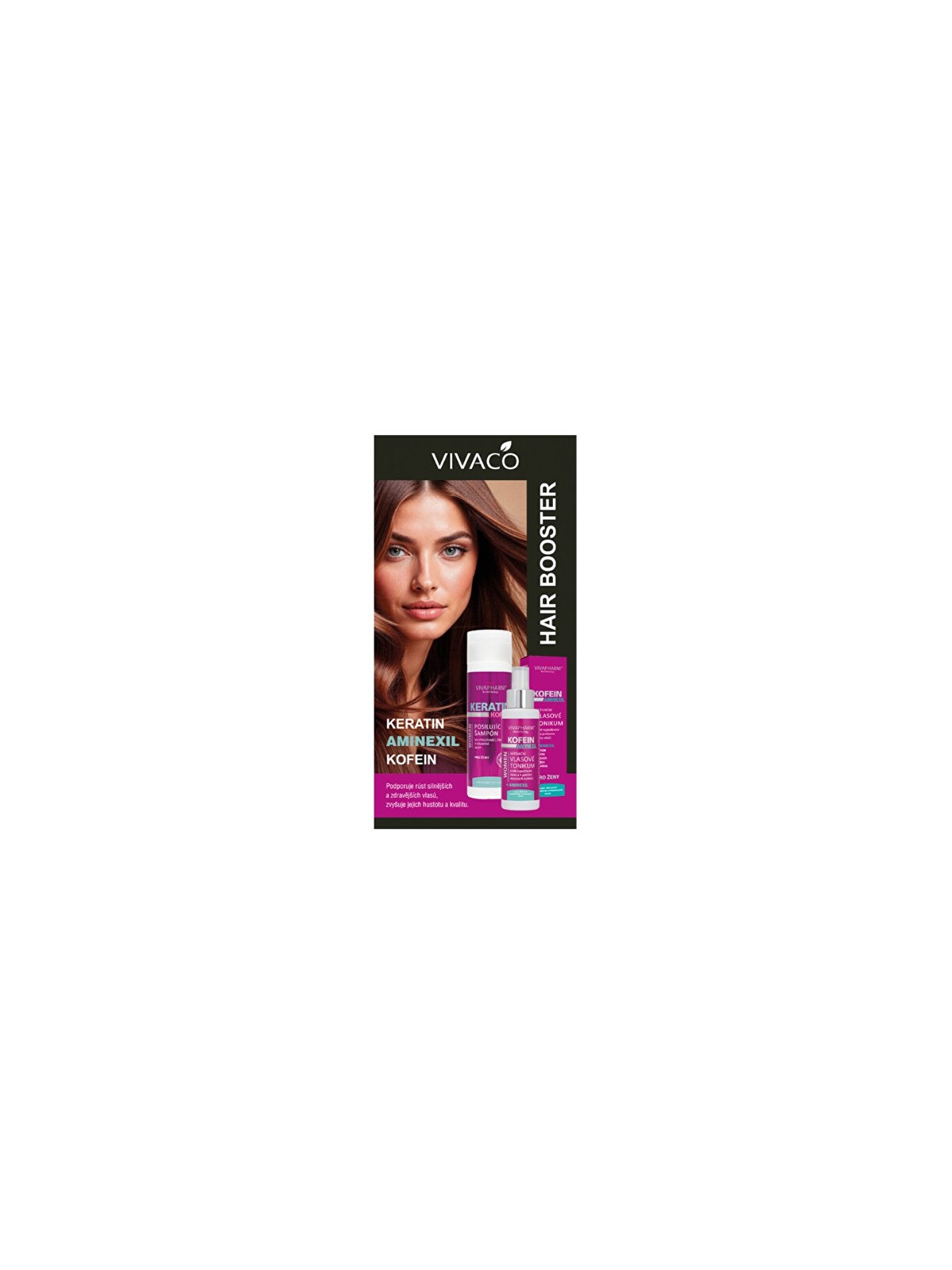 Vivaco Cofanetto regalo per la cura dei capelli con cheratina e caffeina donna