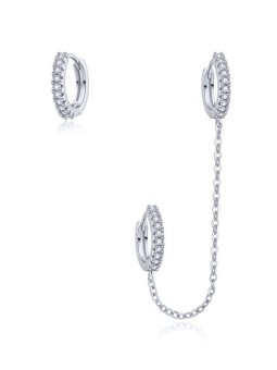 MOISS Set di orecchini a cerchio in argento con zirconi E0004219 donna