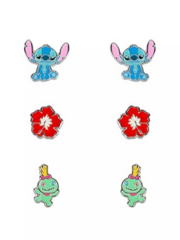 Disney Set di orecchini da bambina Lilo & Stitch SF00468SL.PA 3 paia di orecchini bambino