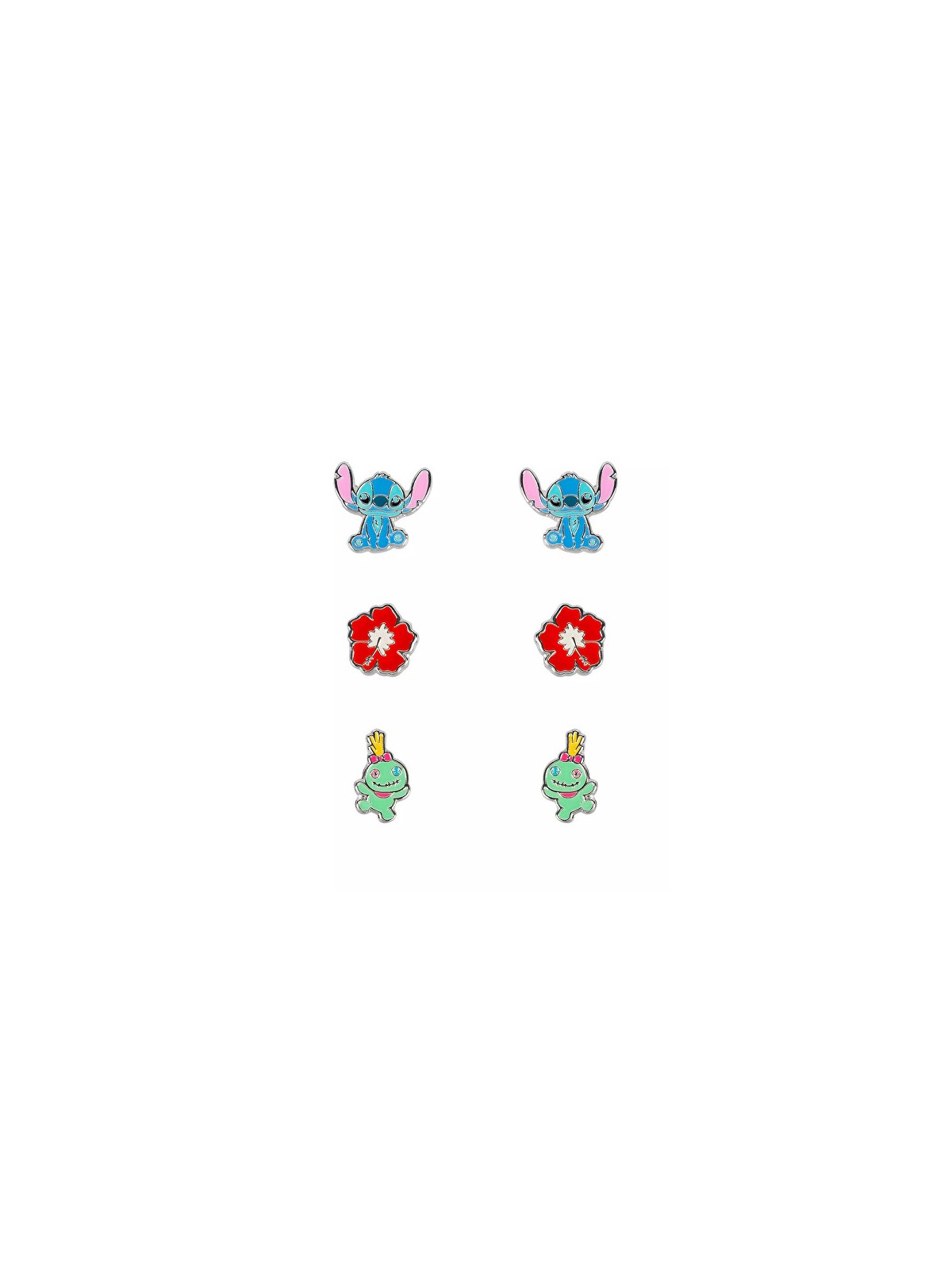 Disney Set di orecchini da bambina Lilo & Stitch SF00468SL.PA 3 paia di orecchini bambino