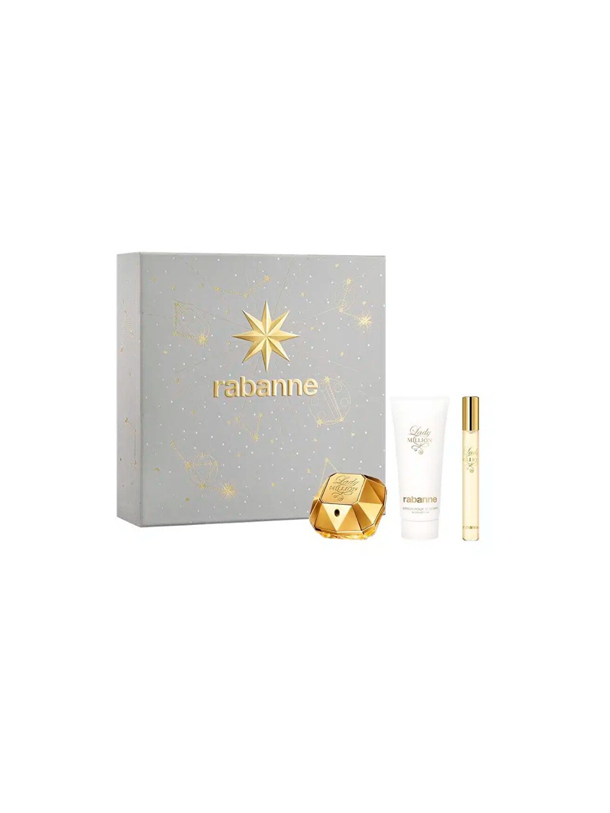 Rabanne Lady Million - eau de parfum 50ml + lozione corpo 100ml + eau de parfum 10ml donna