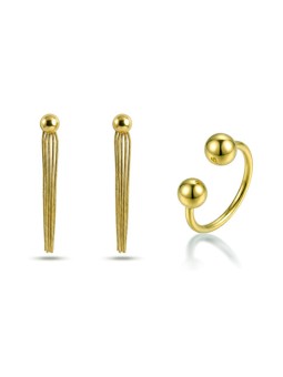 Victoria Walls Set di gioielli placcati in oro VWS260866G anello, orecchini donna