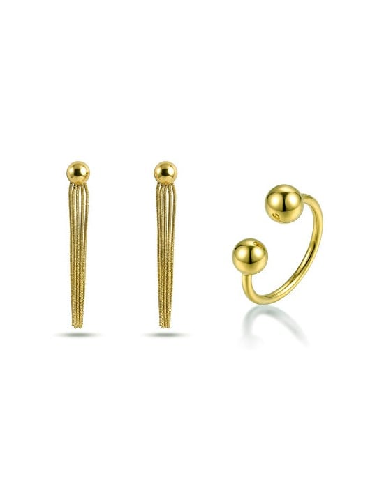 Victoria Walls Set di gioielli placcati in oro VWS260866G anello, orecchini donna