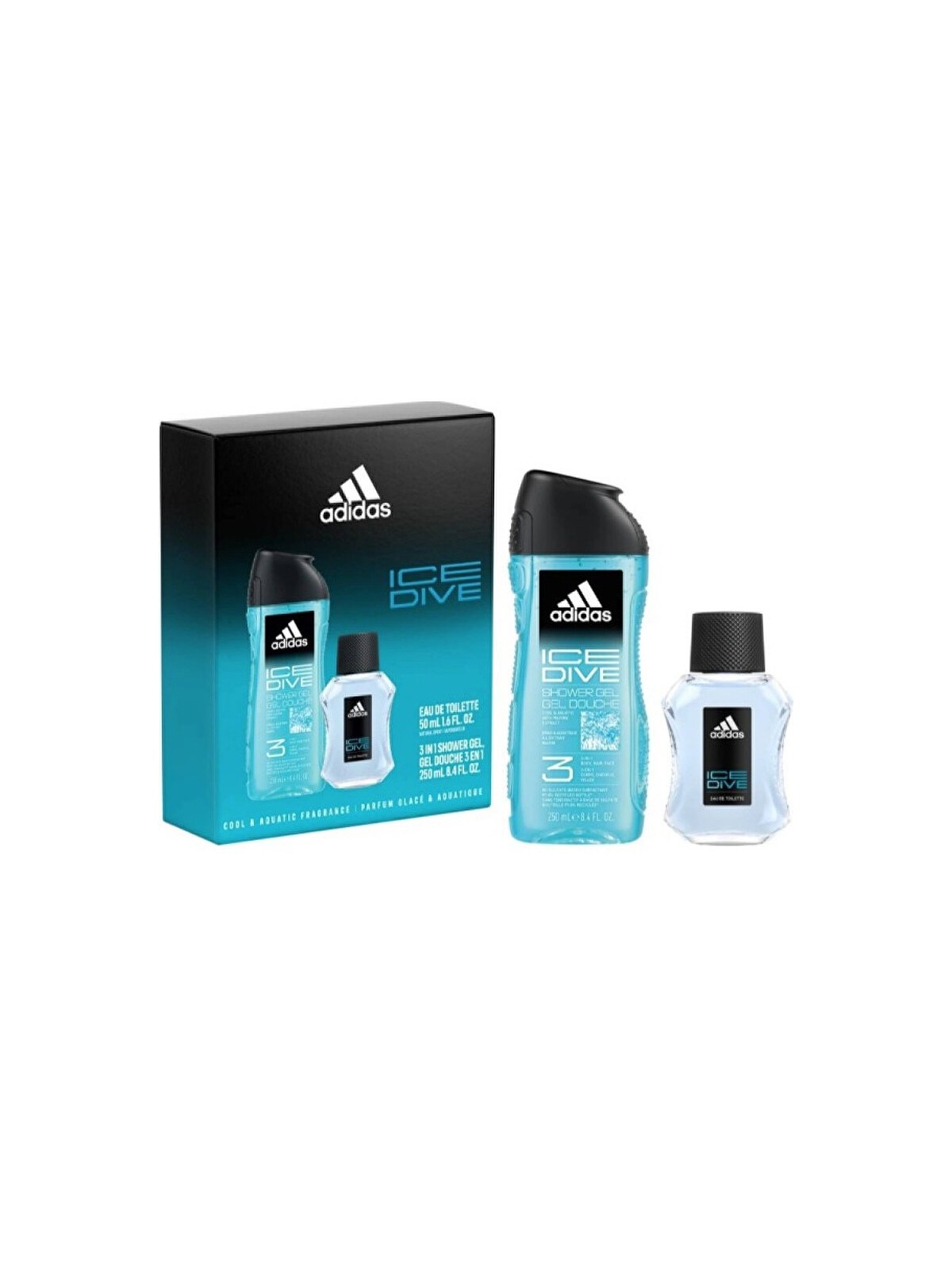 Adidas Ice Dive - eau de toilette 50ml + gel doccia 250ml uomo