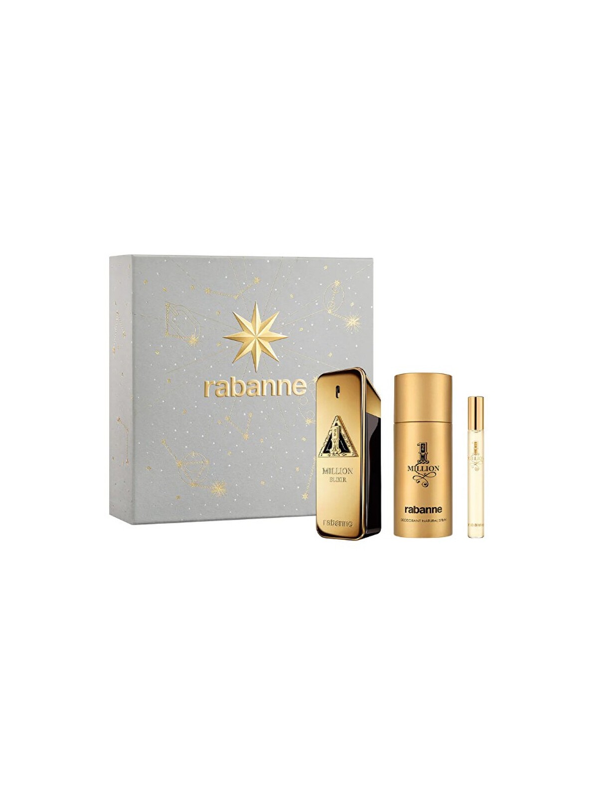 Rabanne 1 Million Elixir Parfum Intense - profumo 100ml + deodorante spray 150ml + eau de toilette 10ml uomo