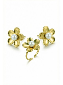 Victoria Walls Set di gioielli placcati in oro VWS260858G anello, orecchini donna