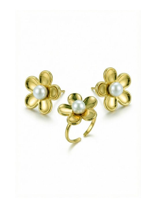 Victoria Walls Set di gioielli placcati in oro VWS260858G anello, orecchini donna