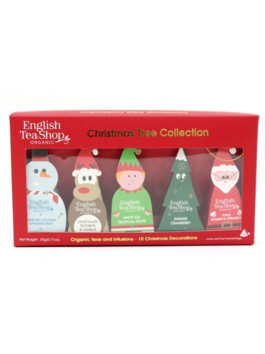 English Tea Shop Set regalo di statuine natalizie per l'albero BIO 10 piramidi unisex