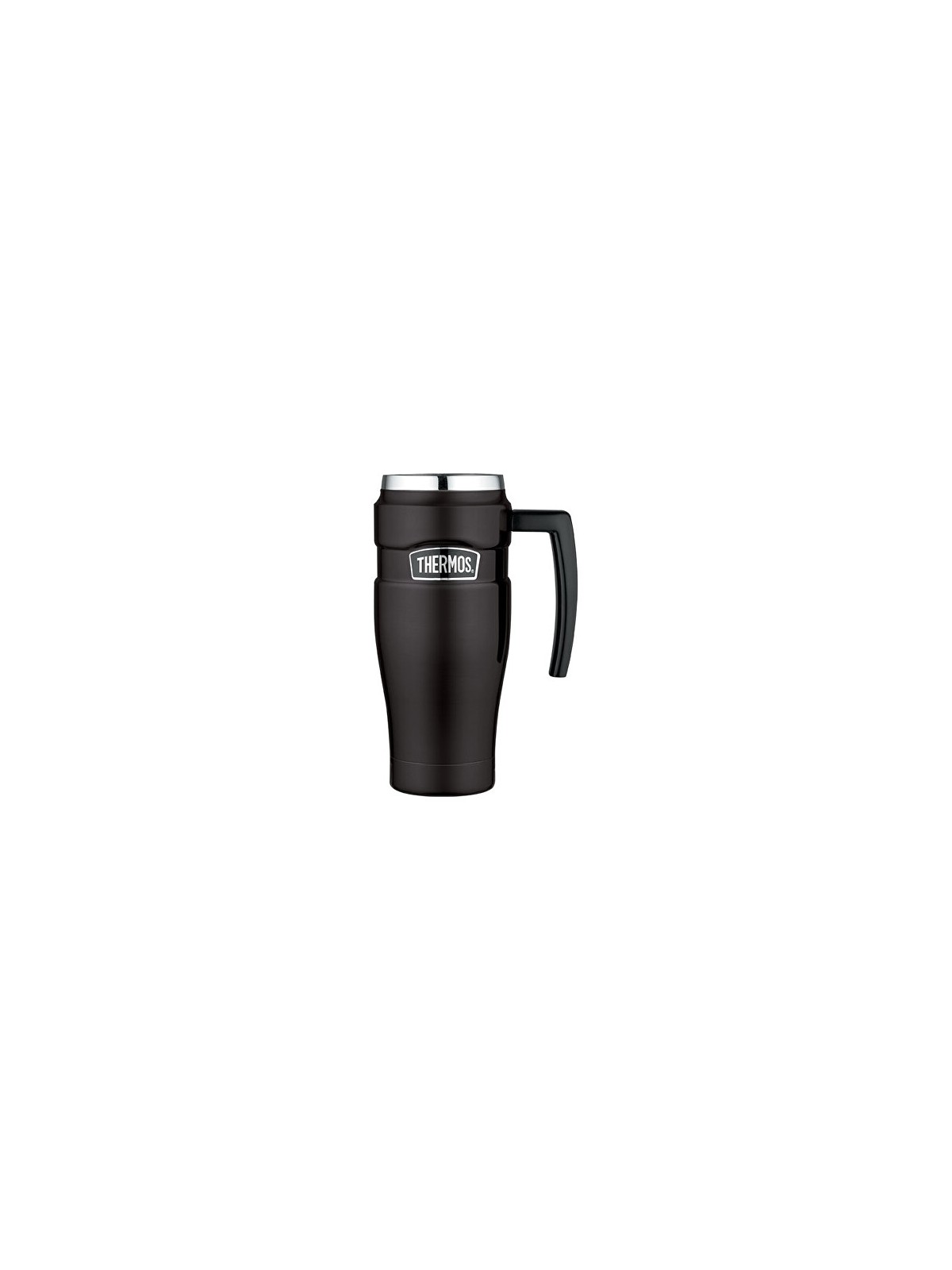 Thermos Tazza termica impermeabile con manico, colore nero opaco, 470 ml. unisex