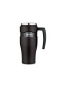 Thermos Tazza termica impermeabile con manico, colore nero opaco, 470 ml. unisex