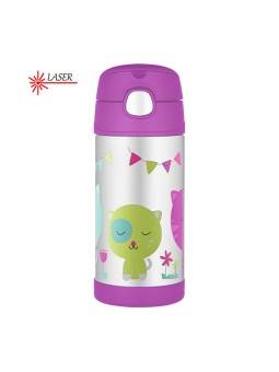 Thermos Thermos per bambini FUNtainer con cannuccia - cat 355ml bambino
