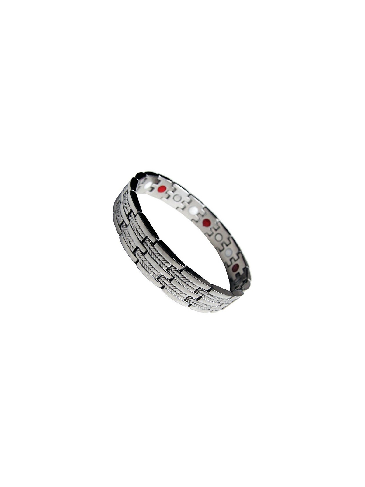 Euro Trade Plus Bracciale magnetico multifunzionale, larghezza 13 mm, colore argento. unisex