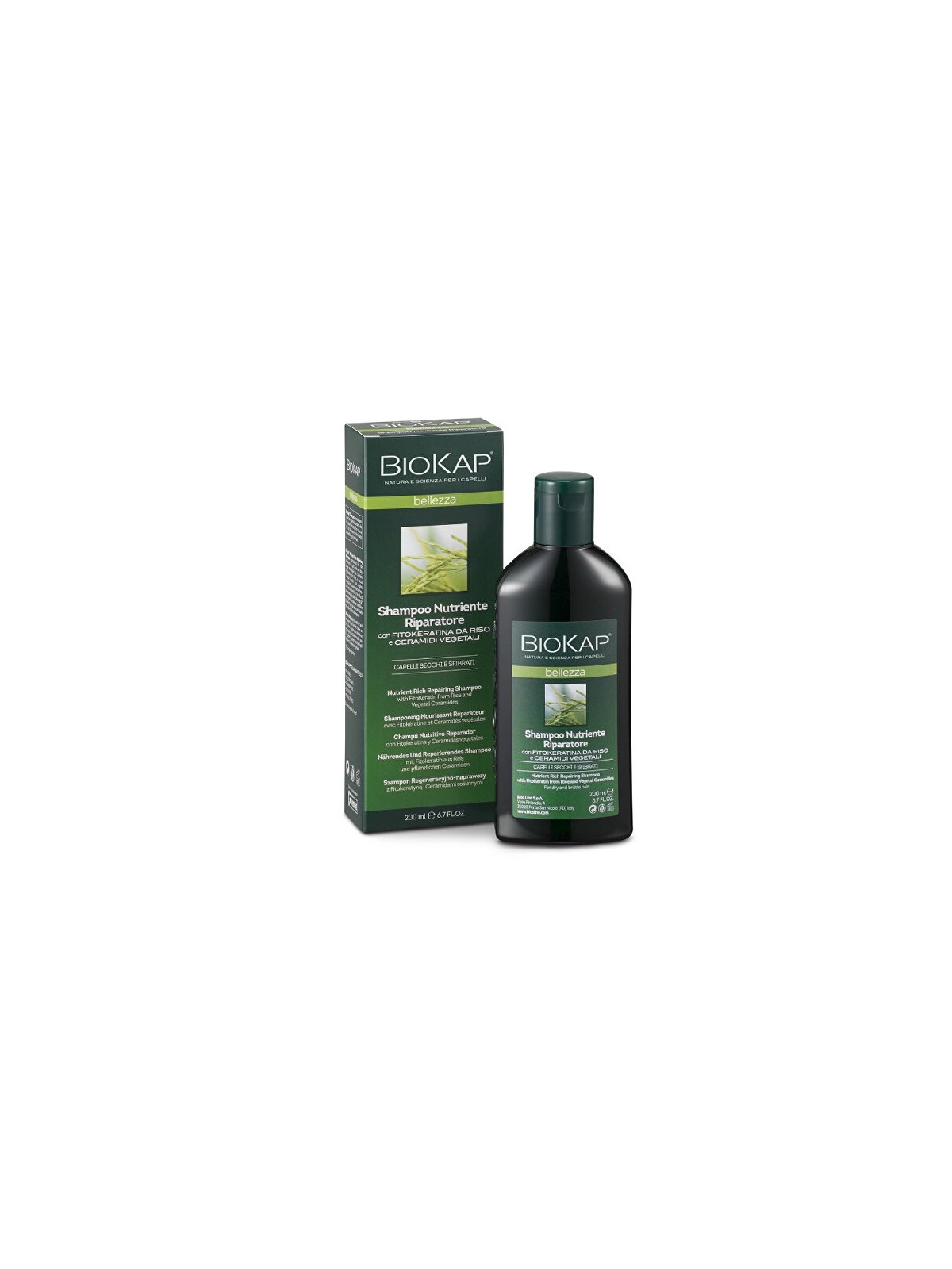 Biokap Shampoo nutriente e rigenerante per capelli 200 ml unisex