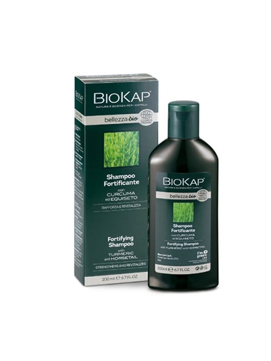 Biokap Shampoo rinforzante BIO con curcuma ed estratto di equiseto per capelli fini 200 ml unisex