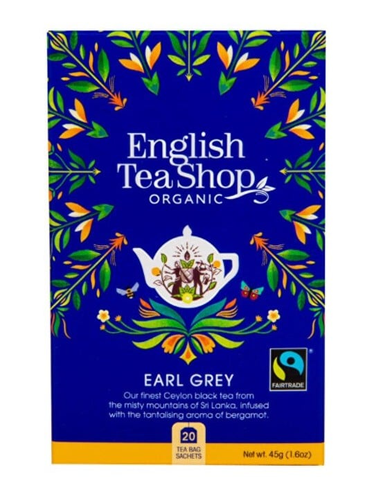 English Tea Shop Tè nero Earl Grey al bergamotto BIO 20 bustine unisex