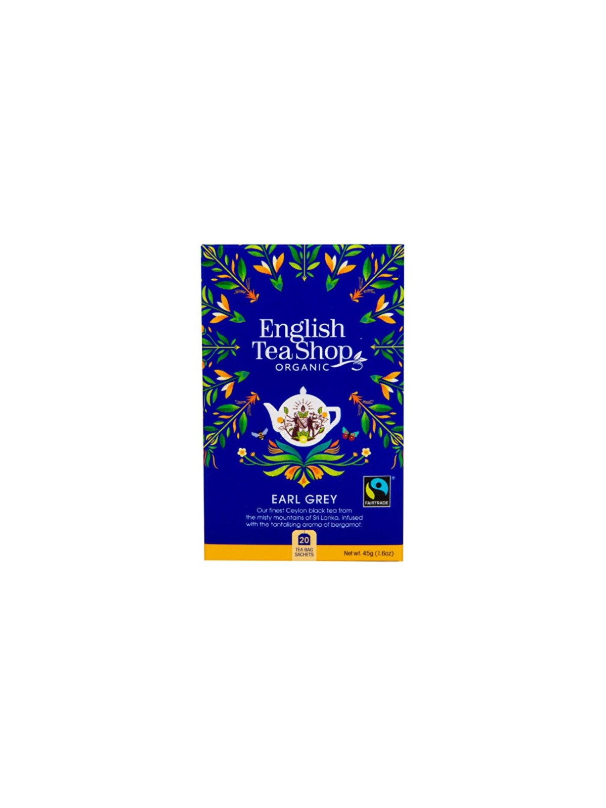 English Tea Shop Tè nero Earl Grey al bergamotto BIO 20 bustine unisex