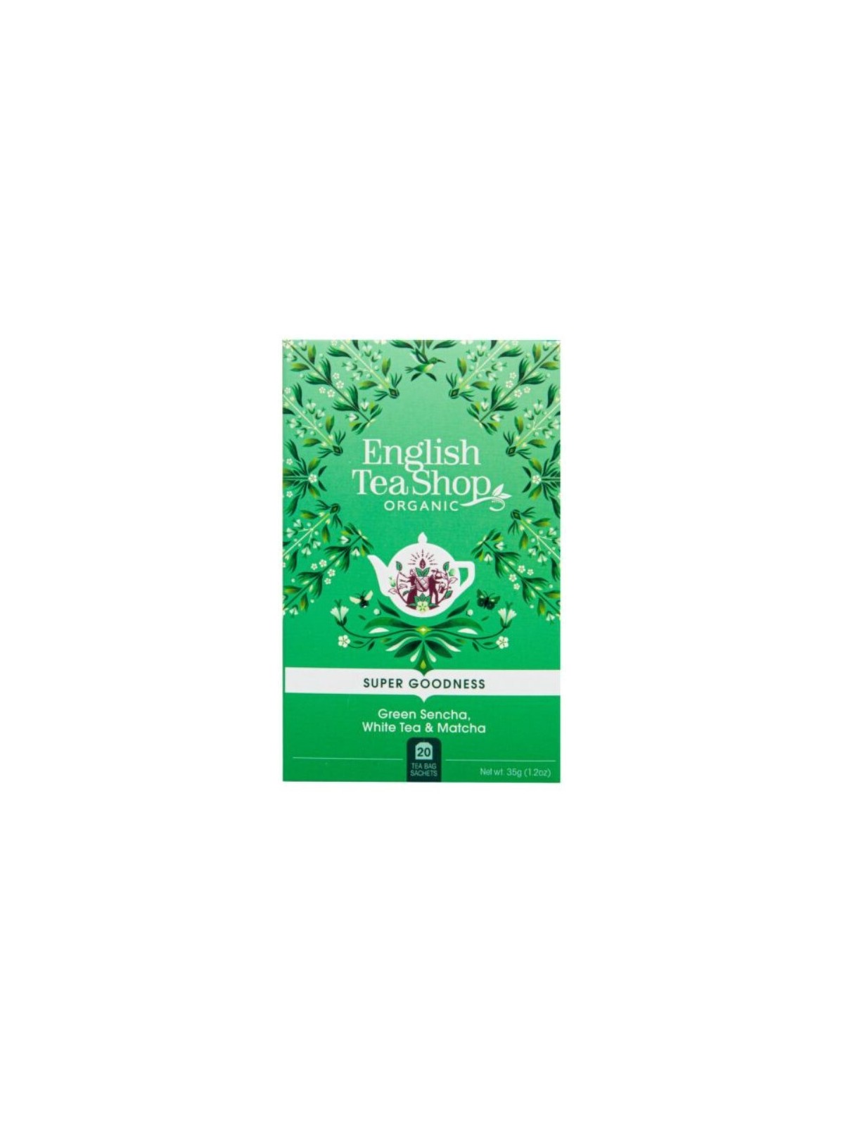 English Tea Shop Sencha, tè bianco e matcha BIO, 20 bustine unisex