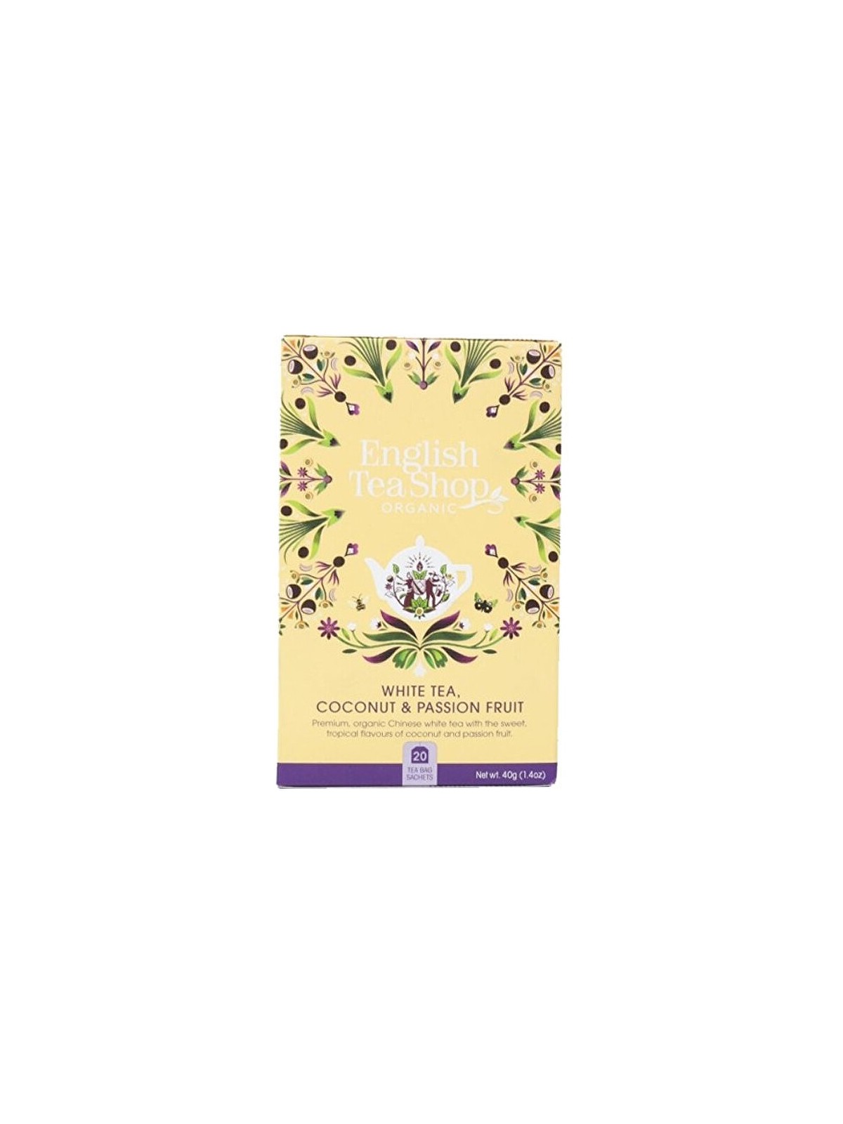 English Tea Shop Tè bianco biologico al cocco e frutto della passione, 20 bustine unisex