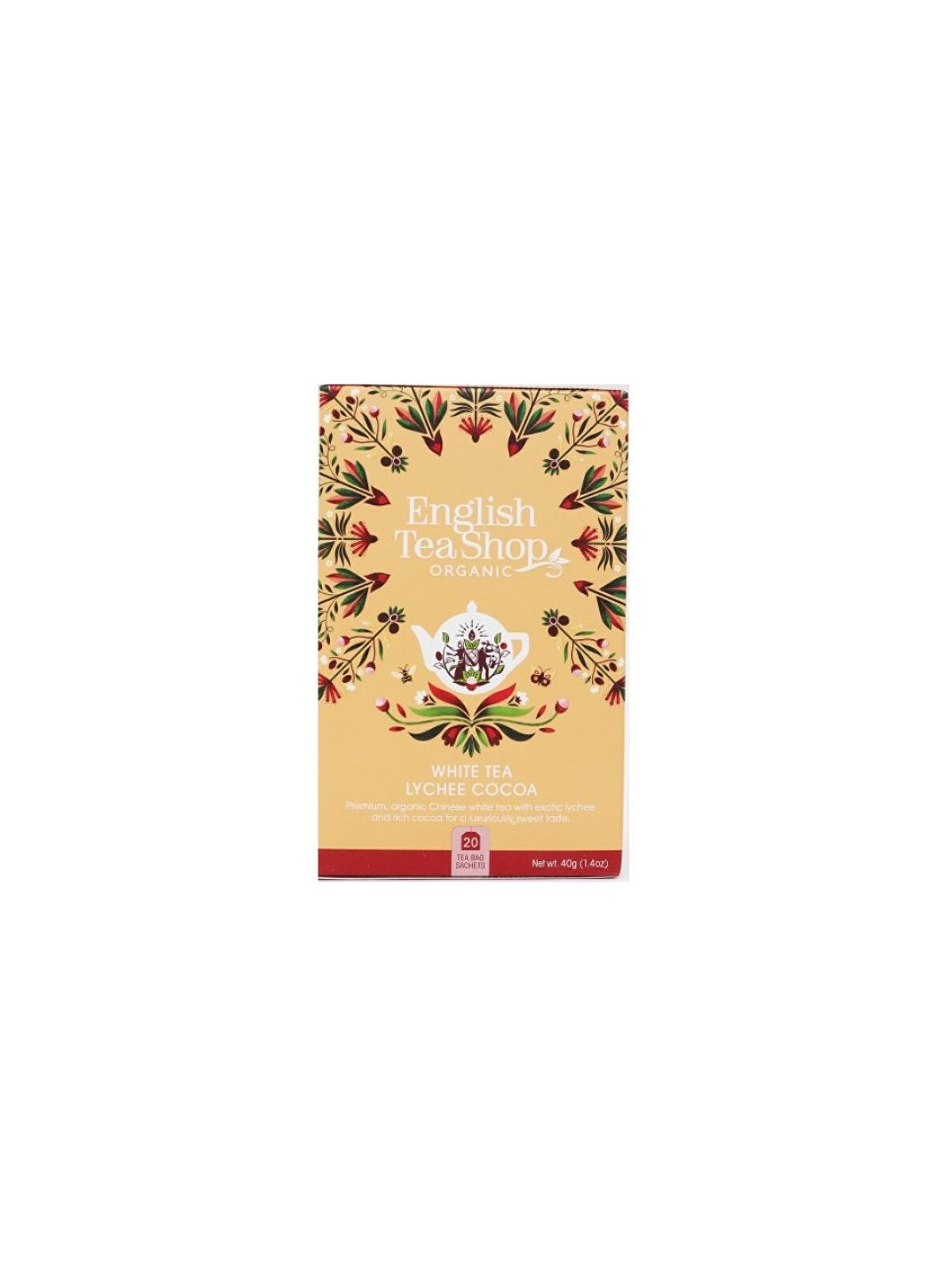 English Tea Shop Tè bianco al litchi e cacao BIO 20 bustine unisex