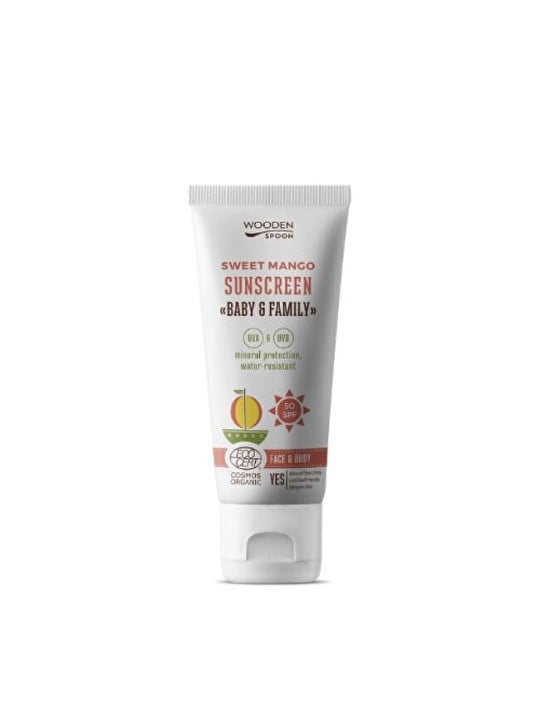 WoodenSpoon Lozione autoabbronzante per il corpo Mango Baby & Family SPF 50 Lozione autoabbronzante per il corpo 100ml bambino