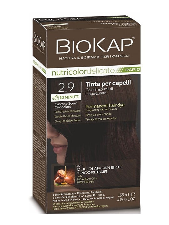 Biokap Tintura per capelli BIOKAP DELICATO RAPID - 2.9 Castano scuro cioccolato 135ml donna