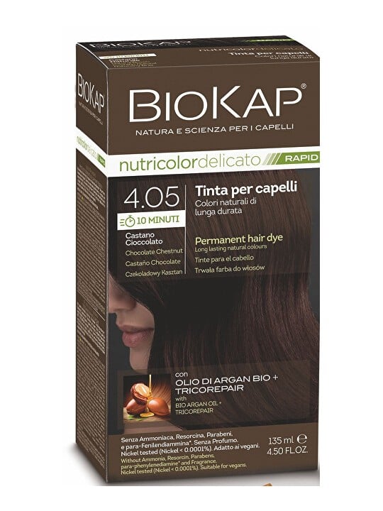Biokap BIOKAP DELICATO RAPID tinta per capelli - 4.05 Castagna di cioccolato 135ml donna