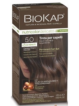 Biokap Tintura per capelli BIOKAP DELICATO RAPID - 5.0 Castano chiaro naturale 135ml donna