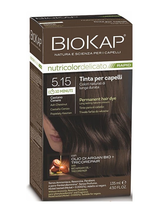 Biokap BIOKAP DELICATO RAPID colorazione capelli - 5.15 Castano cenere 135ml donna