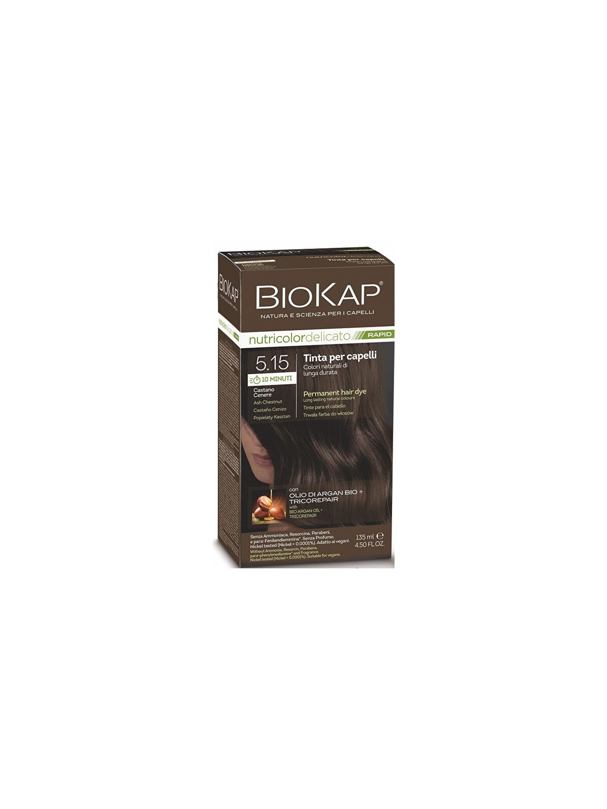 Biokap BIOKAP DELICATO RAPID colorazione capelli - 5.15 Castano cenere 135ml donna