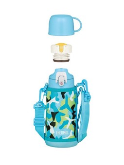 Thermos Thermos per bambini con due tappi - blu 600 ml bambino