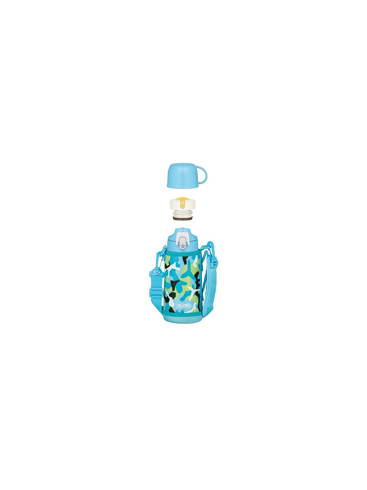 Thermos Thermos per bambini con due tappi - blu 600 ml bambino