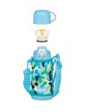 Thermos Thermos per bambini con due tappi - blu 600 ml bambino