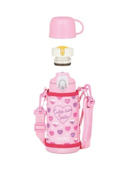 Thermos Thermos per bambini con due tappi - rosa 600 ml bambino