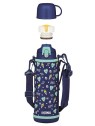 Thermos Thermos per bambini con due tappi - blu scuro 1000 ml bambino