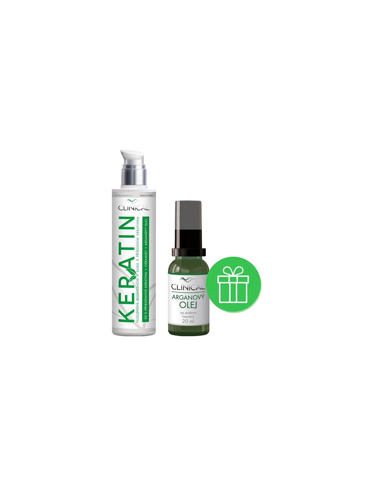 Clinical Trattamento alla cheratina 100 ml + olio di argan 20 ml unisex