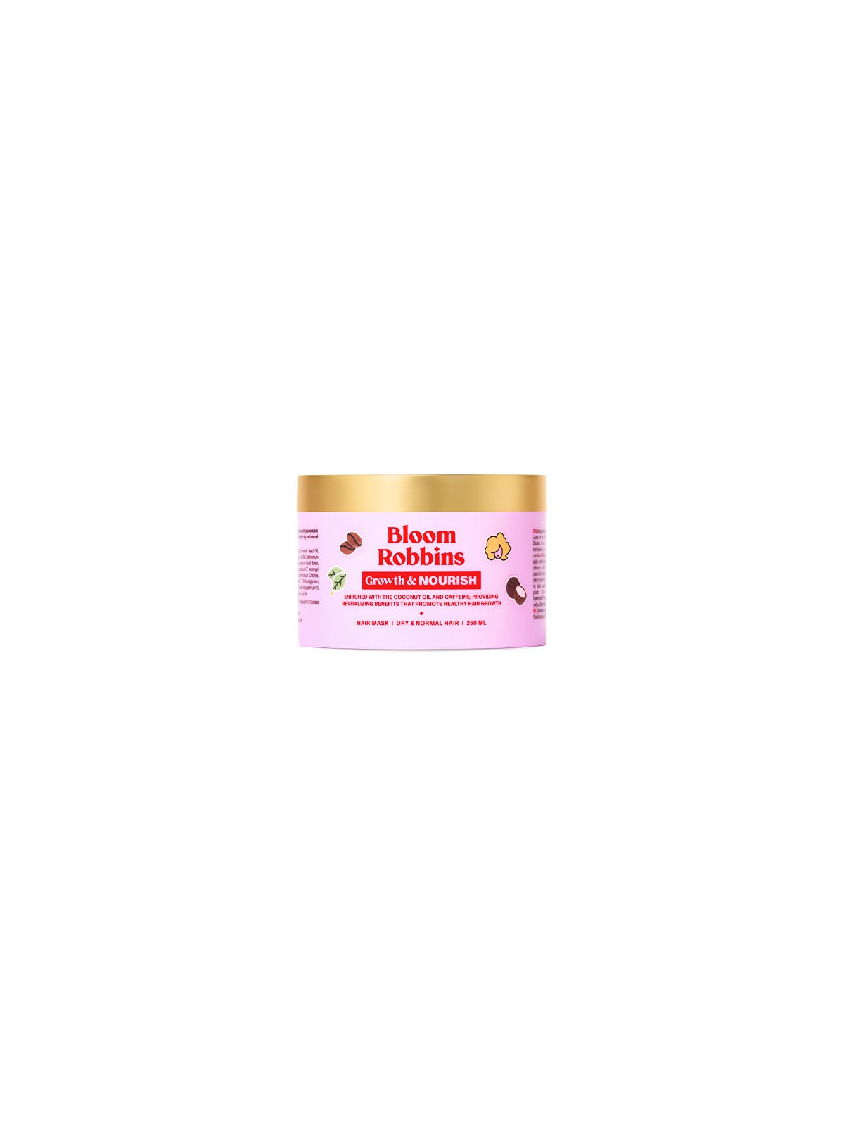 Bloom Robbins Maschera nutriente e per la crescita dei capelli - maschera per la crescita dei capelli con caffeina 250 ml donna